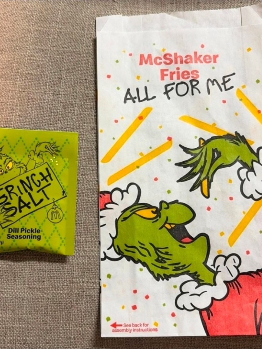Grinch Salt & Fries Party Bag